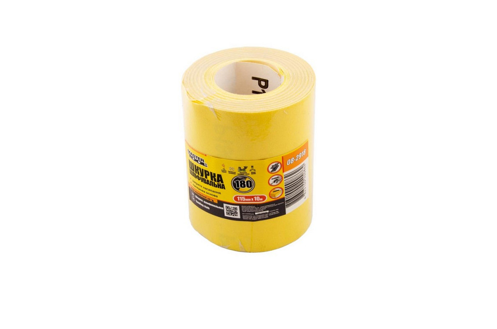 Шкурка шліфувальна MASTERTOOL на паперовій основі Р180 115 мм 10 м 08-2918 Коломыя - изображение 2