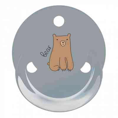 Пустышка Baby-Nova Penguin&Bear Uni 0-24 мес., голубая/серая, 2 шт. (3962098) Винница