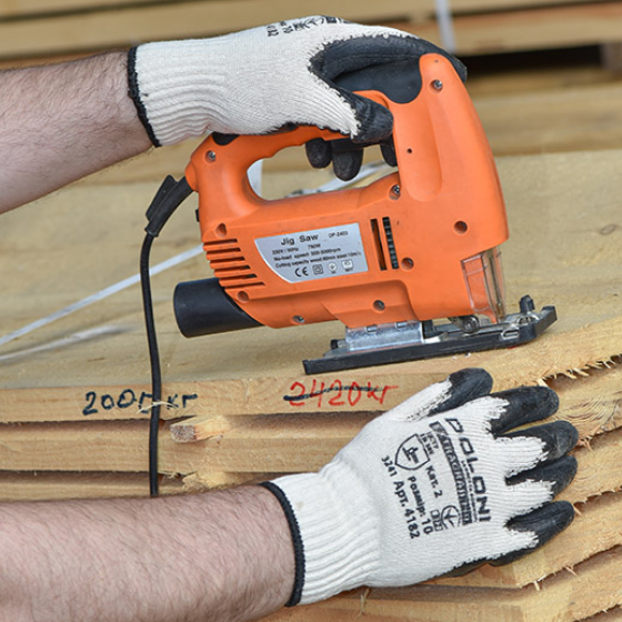 Рукавички 4182 трикотаж х/б латексне покриття неповний облив р.10(XL) білий ДКГ Житомир - изображение 2