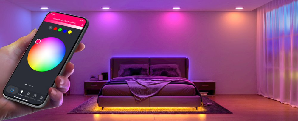 Світлодіодний смарт-світильник Lumary Ultra Slim 12 Вт, 4 шт, RGB, 170 мм, 20 мм, керування зі смартфона Київ - фото 9