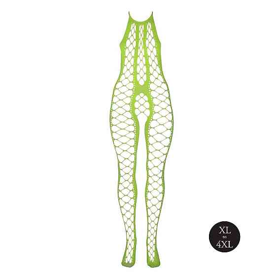 Бодістокінг - Ouch! Bodystocking With Halterneck Green, XL/4XL Sex Aura Київ
