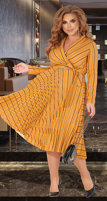 Платье  большого размера плиссе  юбка в складку солье (52) Киев - изображение 1