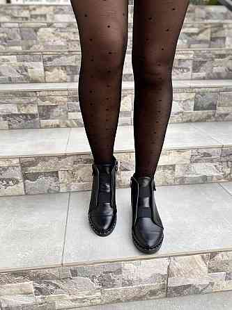 Жіночі черевики 10121 чорні натуральна шкіра висота 11см (1250) Коломия