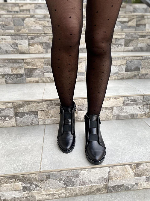 Жіночі черевики 10121 чорні натуральна шкіра висота 11см (1250) Коломыя - изображение 3