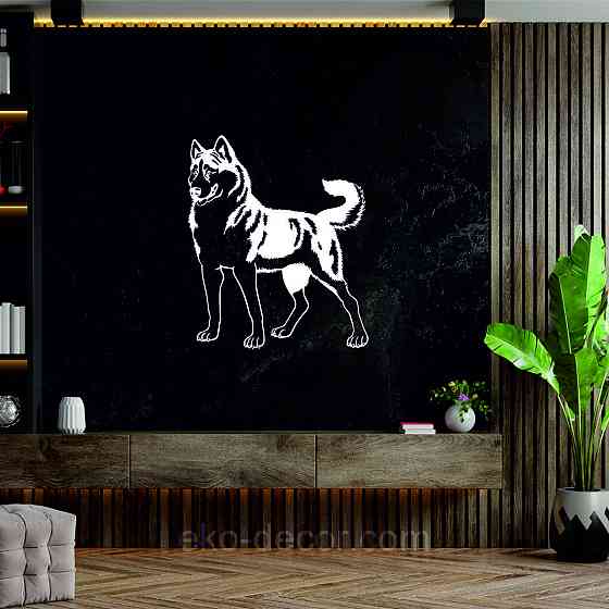 Декоративное настенное Панно «Хаска», Декор на стену 50*43 см, Белый Киев