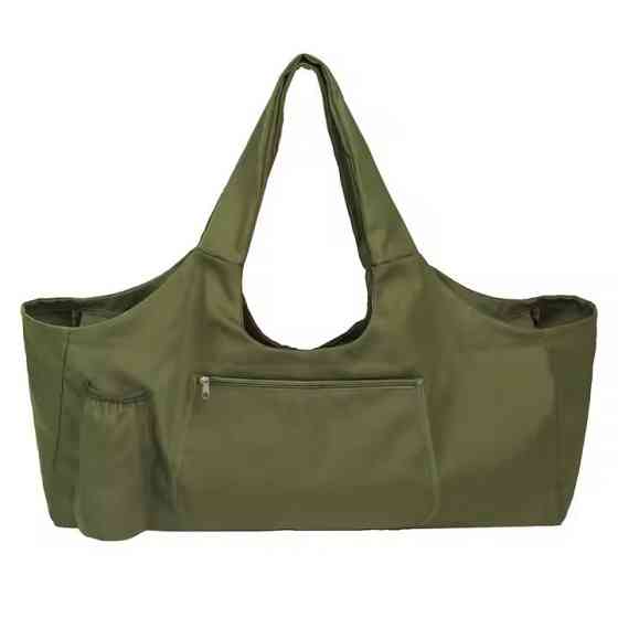 Сумка для йоги спортивная, йога-сумка наплечная для коврика и спортивной формы для тренировок и спорта,зелёная Каменец-Подольский