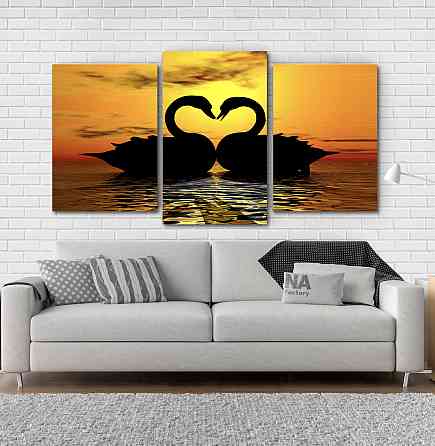 Модульна картина Лебеді Art-108_3 Київ