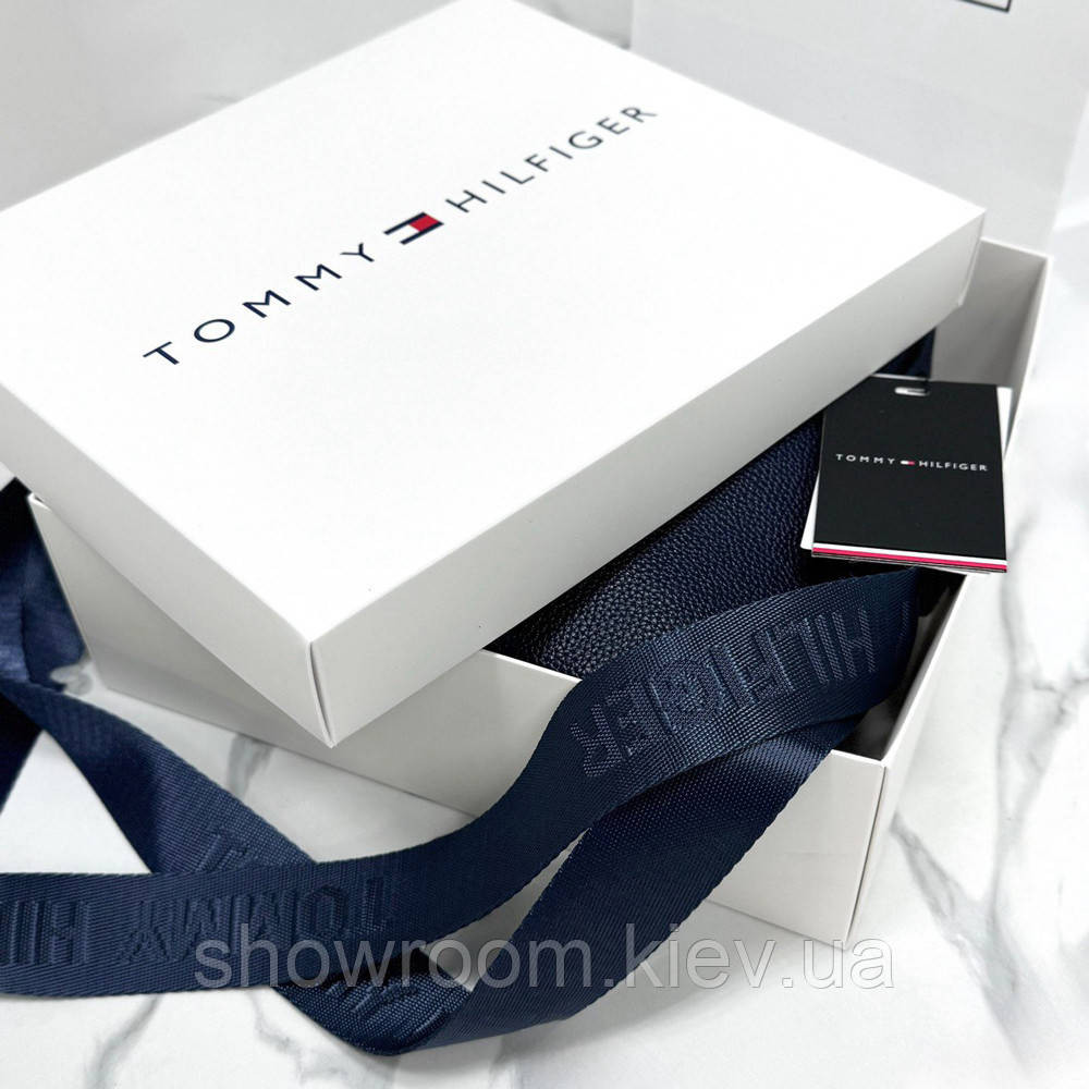 Чоловіча брендова сумка через плече (1016-6) синя Київ - фото 4