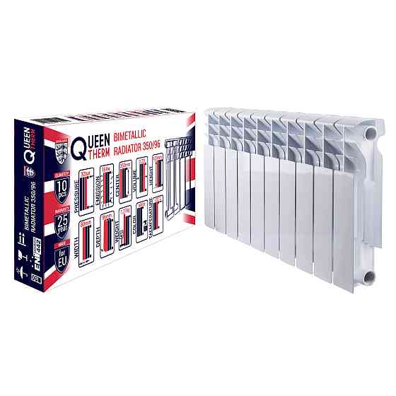 Радіатор біметалевий секційний QUEEN THERM 350/96 (кратно 10) Тернополь