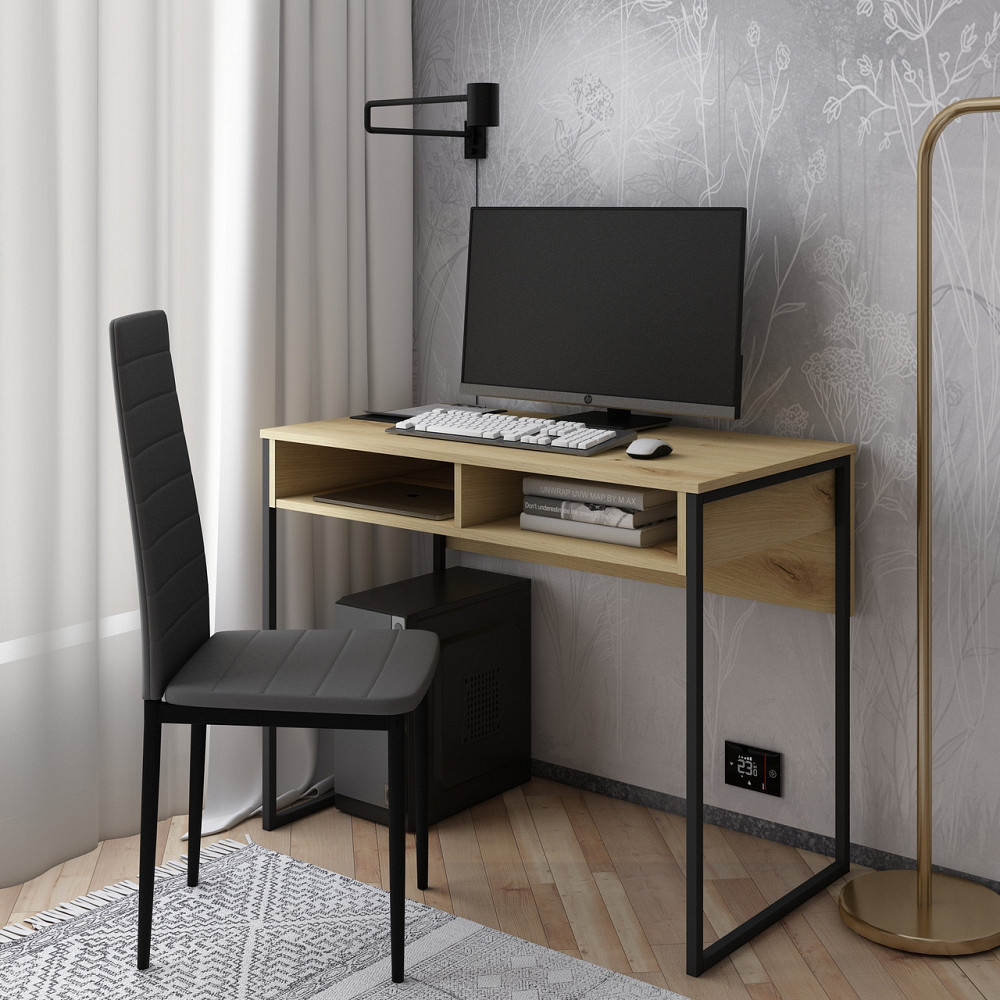 Стол письменный с полкой Doros Барт 100х55х78,1 см Дуб евок (DRS-011427) Львов - изображение 1