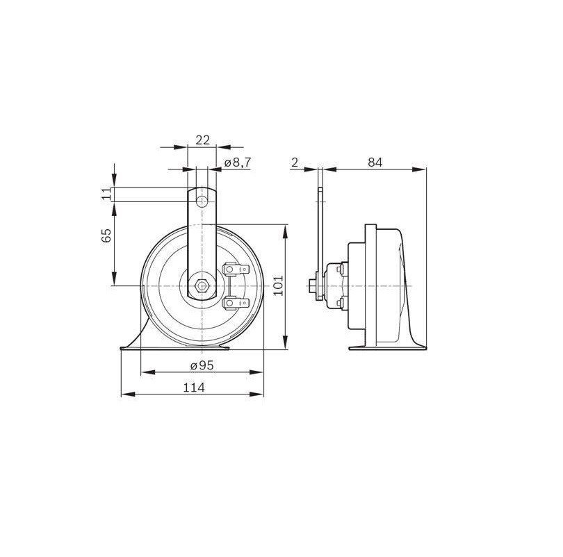 Звуковой сигнал Bosch 0986AH0503 12V (420/500 Гц, 60W) 2 шт Харьков - изображение 5