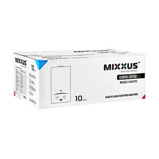 Газова колонка MIXXUS GWH-0110 BASIC WHITE димохідна 10 л/хв    ( WH0022 ) 27106 Харків