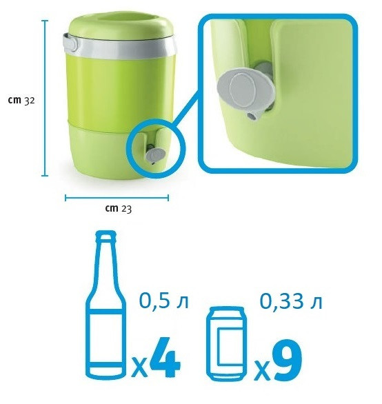 Термоємність для напоїв та продуктів Adriatic 6 л, салатова Київ - фото 7