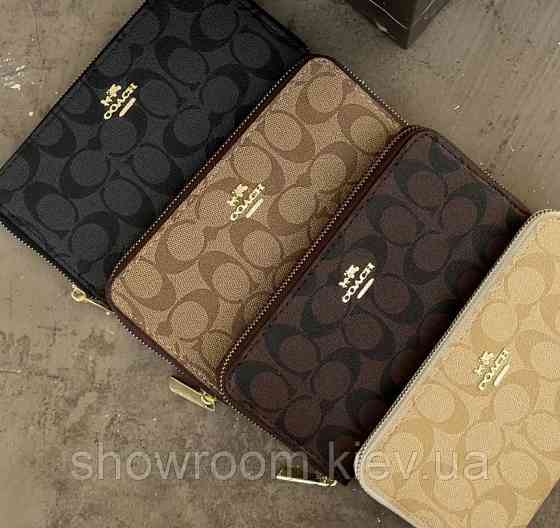 Брендовый женский кошелек на молнии Coach (1377-2) Киев