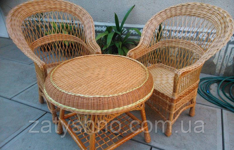 Дачні та садові плетені меблі з лози Київ - фото 5