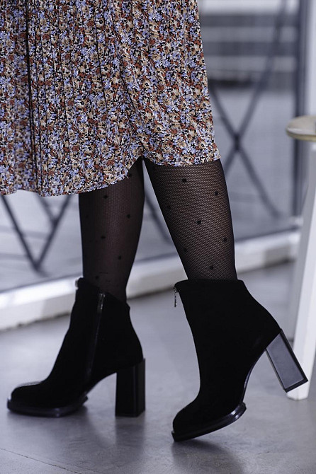 Черевики жіночі ARLEN чорні замша натуральна каблук 9см 37р (3042) Коломия - фото 2