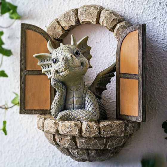 Садовая фигурка Дракончик. Садовые фигуры. Декор для сада Одесса
