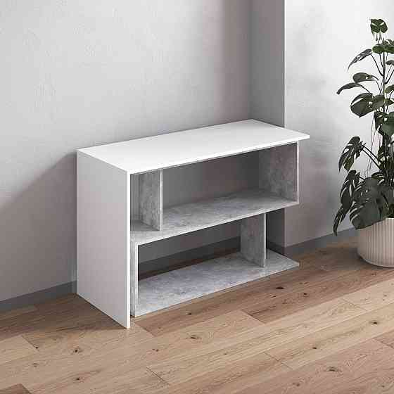 Cтол компьютерный VAYS поворотный письменный cтол трансформер M-41 Белый-Бетон Львов