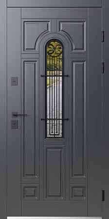 Двері вхідні SARMAK Елегант термо Лучія дерев'яна панель ArWood RAL 7016 960х2040 мм Київ