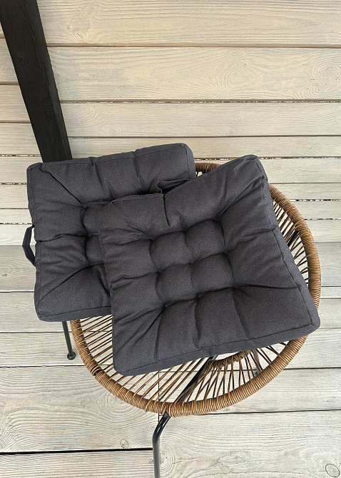 Подушка для стільців (50x50х8 см) Decorator Мальмо колір графітовий 84-137 Київ - фото 6