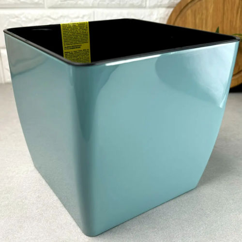 Вазон Квадро 16*16*15,5см низький сизо-блакитний Алеана Житомир - фото 3