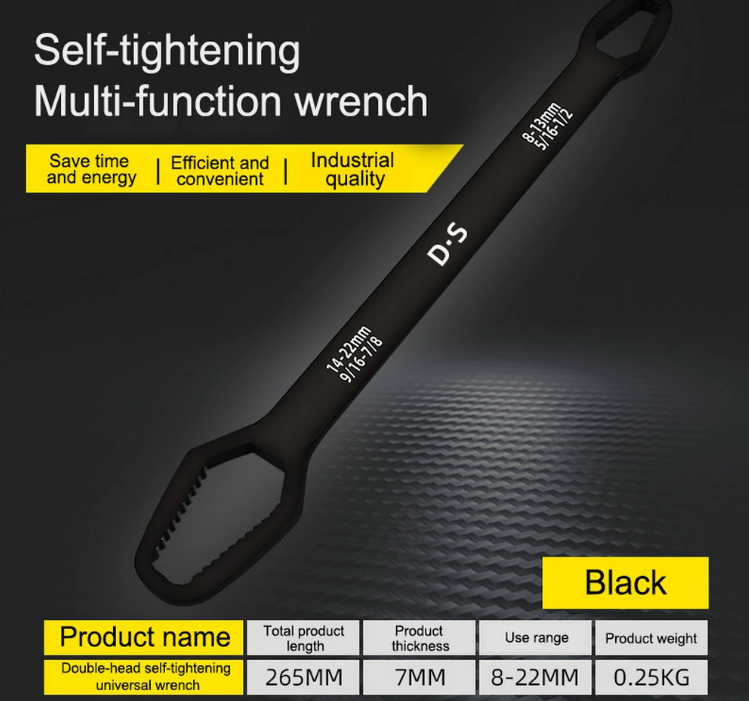 Универсальный многофункциональный гаечный ключ с двойной головкой D-S / 8-22 мм Днепр - изображение 5