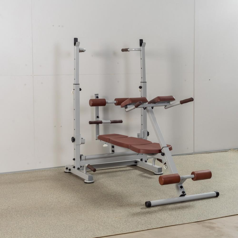 Скамья тренировочная многофункциональная универсальная для жима пресса бицепса гиперэкстензия брусья отжимания Кам'янське - фото 5