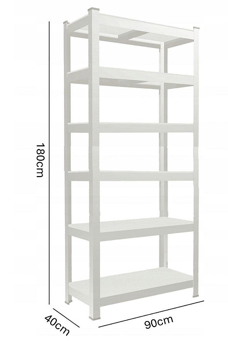 Стеллаж металлический 180x90x40 6 полок (серый) Киев - изображение 6
