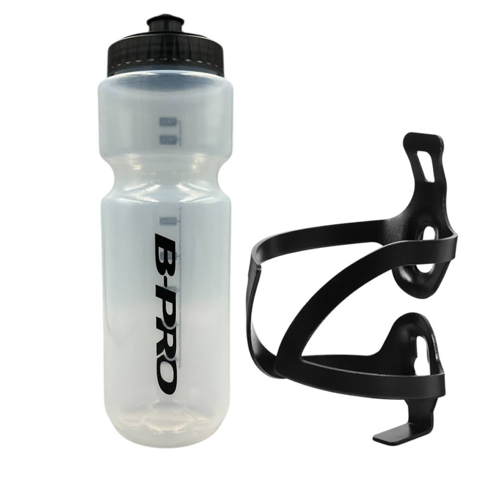 Набір велосипедна фляга 750 мл та Фляготримач алюмінієвий Feel Fit Чорний Бровари - фото 1