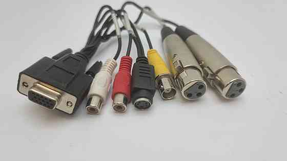 Перехідник VGA M to 2XLR F 1BNC F 1S-video 2RCA F Луцк