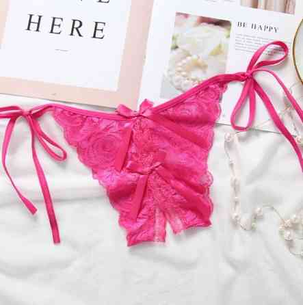 Труси з розрізом відверті унісекс універсальний малиновий Київ