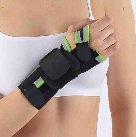 Бандаж на зап'ястя довгий з металевою пластиною на праву руку HS19 ортез на зап'ястя Розмір L Кам'янець-Подільський