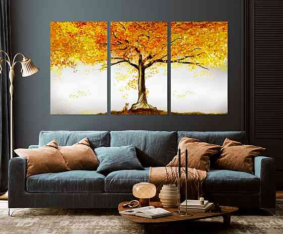 Модульная картина в гостиную / спальню  Золота Осінь   ART-105_3A Киев