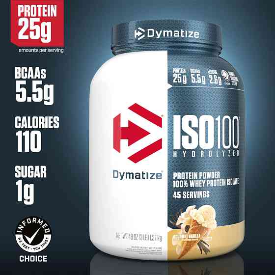 Изолят сывороточного протеина Dymatize nutrition ISO 100 2270 г, Gourmet vanilla Луцк