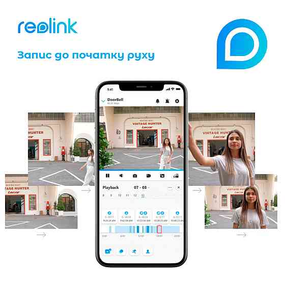 Відеодзвінок Reolink D340W (Video Doorbell Wi-Fi) ( Чорний ) Харьков
