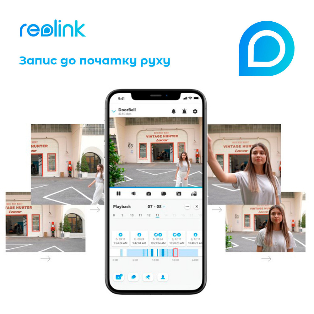 Відеодзвінок Reolink D340W (Video Doorbell Wi-Fi) ( Чорний ) Харків - фото 3