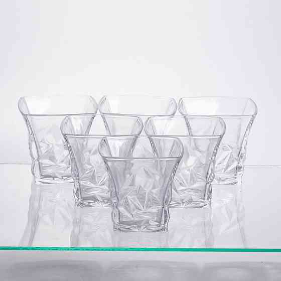 Набір для напоїв графин та 6 склянок для напоїв із товстого скла прозорий 64486-26 Коломыя