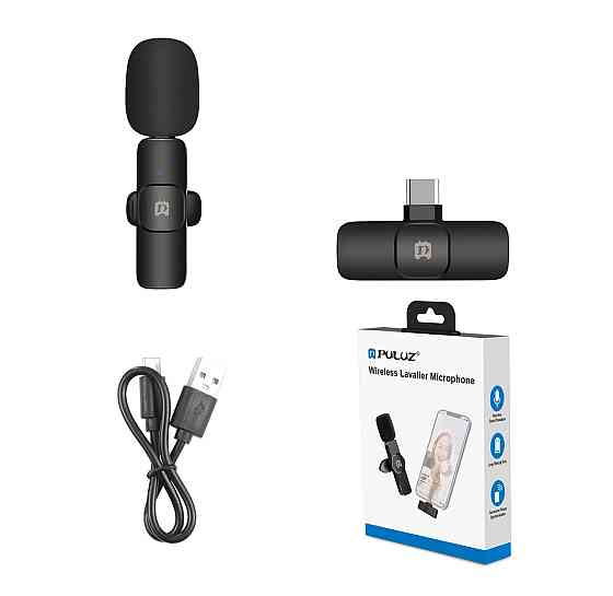 Микрофон беспроводной Type-C цифровой 2.4ГГц Android Puluz PU3082B Киев