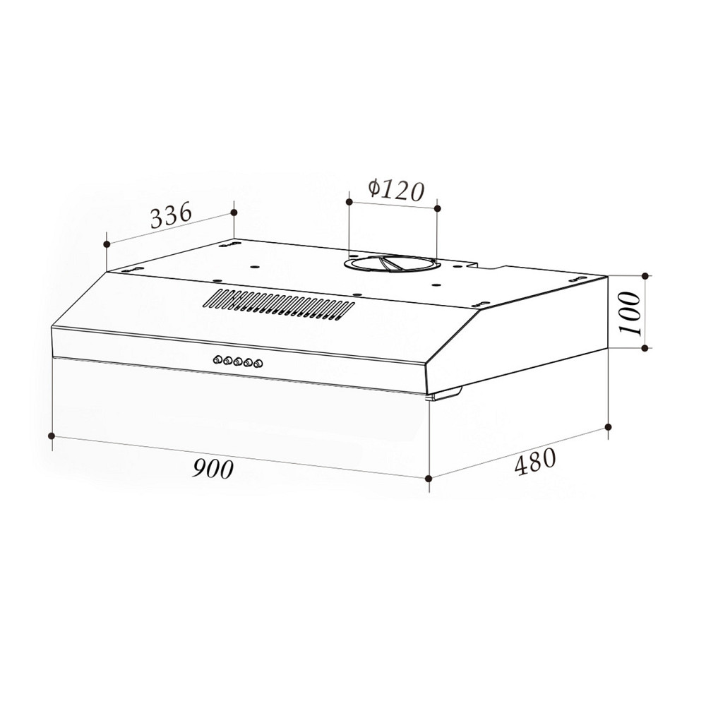 Встраиваемая вытяжка Contempo 90см 175м³/ч LED нержавеющая сталь акрил черный (Германия, читать описание) Ровно - изображение 9