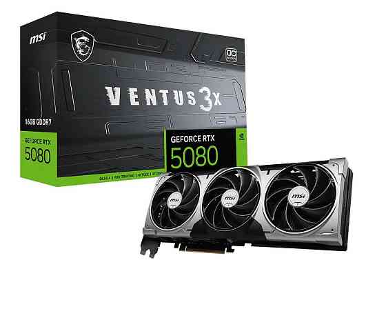 Відеокарта MSI GeForce RTX 5080 16GB GDDR7 VENTUS 3X OC Київ