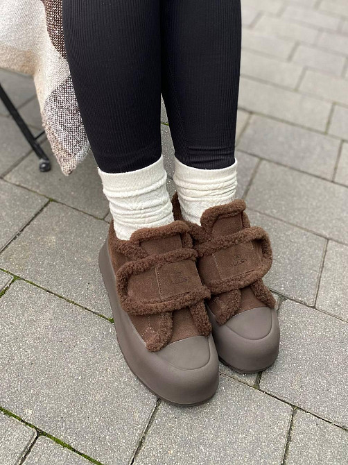 Угги жіночі ALLSY 202550 шоколадні (зима, замша натуральна) (6093) Коломыя - изображение 3