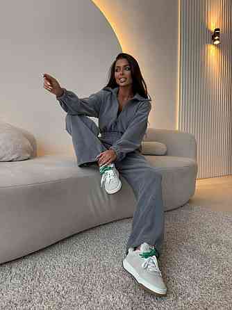 Женский теплый комбинезон из двухстороннего флиса Графит, 42/44 Одесса