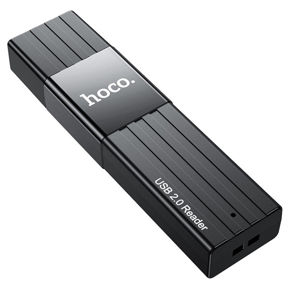 Хаб HOCO HB20 Mindful 2-in-1card reader(USB2.0) Black (6931474735201) Киев - изображение 3