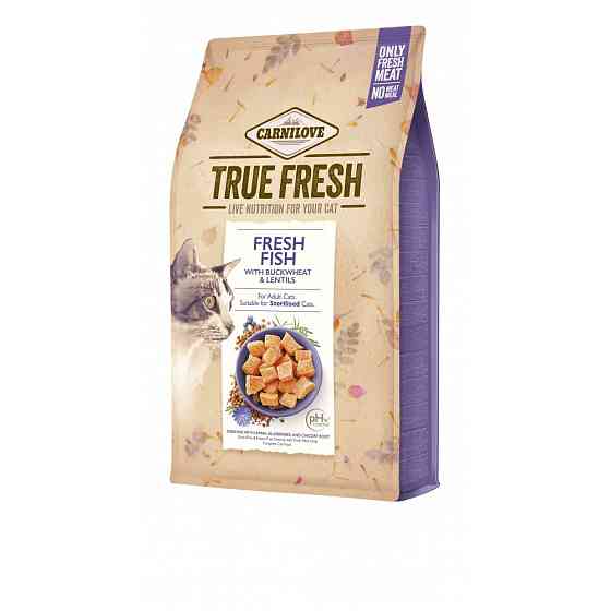Сухой корм Carnilove True Fresh Cat для взрослых кошек, с рыбой, 340 г Винница