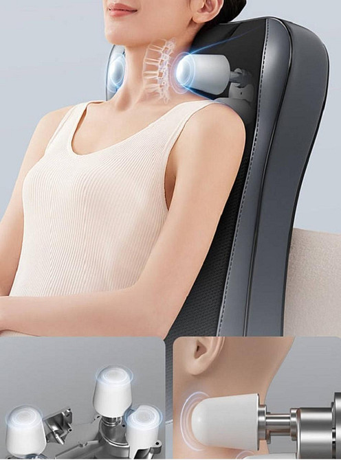 Масажна подушка для тіла AUX-AQA-24D-34 24W (роликовий масаж із підігрівом) Київ - фото 3