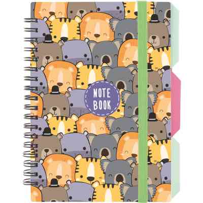 Блокнот Optima Bear B6 с разделителями 100 листов, клетка (O20358-11) Винница