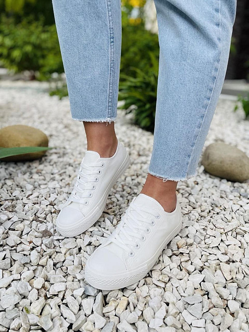 Кеди жіночі PQ-22 білі тканина весна-осінь 37р.-24см 38р.-24.5см (1451) Коломыя - изображение 8