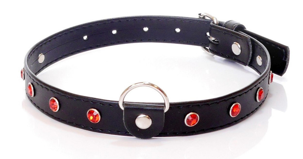 Ошейник из искуственной кожи с кристаллами Fetish Boss Series - Collar Red Crystal, BS3300121 Sex Aura Киев - изображение 1