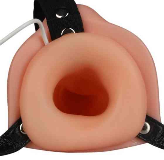 Страпон для подвійного проникнення - Vibrating Unisex Hollow Double Penetration 6" Sex Aura Київ