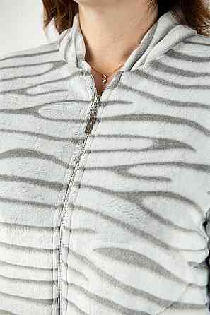 Домашній теплий комплект (піжама) жіночий без капюшона, велсофт топ Крохатушка одяг Київ